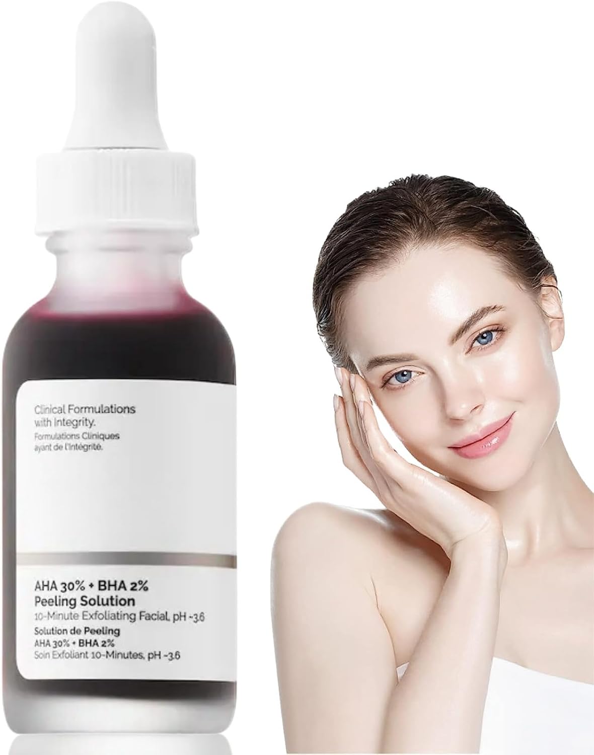 The Ordinary AHA 30% + BHA2% Peeling Solution,AHA Face Serum for Hydrated 30ml