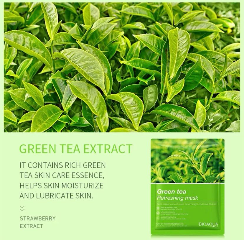 BIOAQUA Green Tea Refreshing Face Sheet Mask