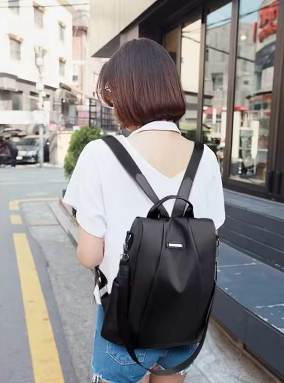 Women's Shoulder Backpack Oxford Backpack in Solid Color and Large Anti